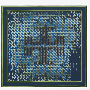 TORY BURCH INK BASKETWEAVE NECKERCHIEF